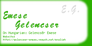 emese gelencser business card